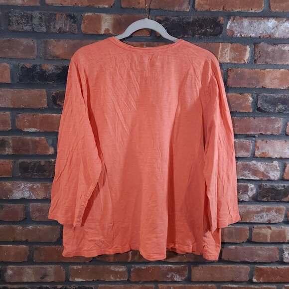 Old Navy Graphic Slub Knit 3/4 Sleeve Pocket Tee Embroidered Toucan Women's XXL - Picture 5 of 8